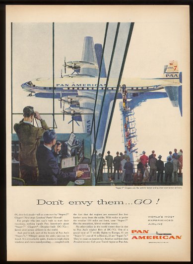 1957 DC7 A Pan American ad promoting the DC 7.